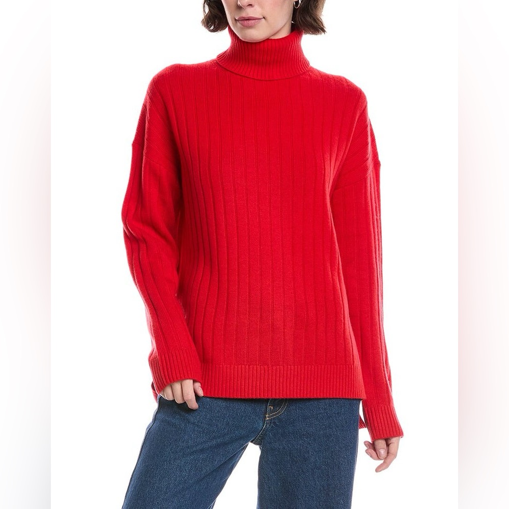 Theory Sweater Cashmere Blend Sweater Xl Red Women’s Chunky Knit Sweater Tunic